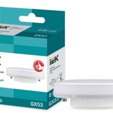 Лампа СДЛ Eco 8Вт T75 таблетка 4000К нейтр. бел. GX53 230В IEK LLE-T80-8-230-40-GX53
