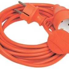Удлинитель силовой шнур 1х20м с/з 10А IP44 УШ-01РВ 2P+PE ПВС 3х1 оранж. IEK WUP10-20-K09-44