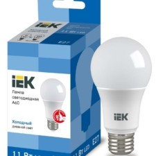 Лампа СДЛ ECO A60 11Вт грушевидная 230В 6500К E27 IEK LLE-A60-11-230-65-E27