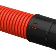 Гофротруба ПНД/ПНД для кабеля двустенная гибкая d90мм с муфтой красная 50м IEK CTG12-090-K04-050-R