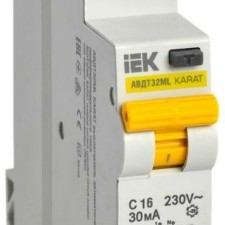 Выключатель АВДТ С 16А 30мА АВДТ-32МL KARAT IEK MVD12-1-016-C-030