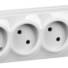 Розетка 4-м ОП GLORY РС24-2-ХБ 10А бел. IEK ERH40-K01-10