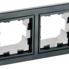 Рамка 2-м IP44 BRITE РУ-2-БрЧ-44 черн. IEK BR-M22-44-K02
