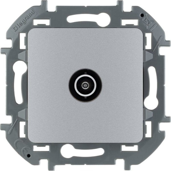 Розетка телевизионная оконечная ТВ Inspiria 10дБ 5-862мГц механизм алюм. Leg 673872