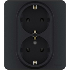 Розетка Inspiria 16А 250В 2х2P+E немецк. стандарт антрацит Leg 673753