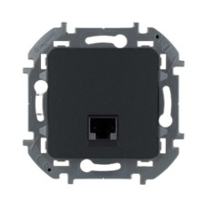 Розетка ПК Inspiria RJ45 кат.5E UTP антрацит Leg 673828
