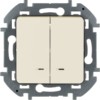 Выключатель 2-кл. Inspiria 10А IP20 250В 10AX с подсветкой/индикацией механизм сл.кость Leg 673631