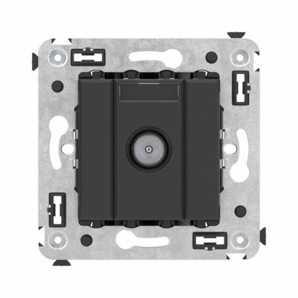 Розетка телевизионная оконечная ТВ СП Avanti “Черный матовый” DKC 44523