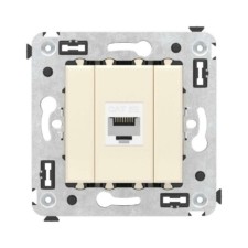 Розетка ПК 1-м СП Avanti “Ванильная дымка” RJ45 кат.5E механизм DKC 4405663