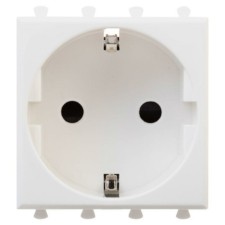 Розетка 1-м 2мод. Avanti “Белое облако” 16А IP20 2P+E защ. шторки бел. DKC 4400002