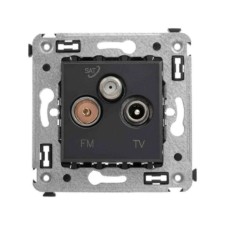 Розетка телевизионная ТВ/FM/SAT СП Avanti “Черный матовый” DKC 44533