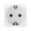 Розетка 1-м СП 2мод. Brava 16А IP20 с/з защ. шторки бел. DKC 76482B
