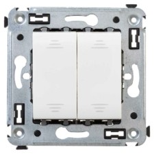 Переключатель 2-кл. 2мод. СП Avanti “Белое облако” 16А IP20 бел. DKC 4400114