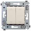 Переключатель 2-кл. 2мод. СП Avanti “Ванильная дымка” 16А IP20 беж. DKC 4405114