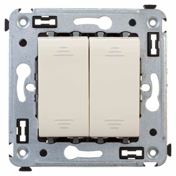 Переключатель 2-кл. 2мод. СП Avanti “Ванильная дымка” 16А IP20 беж. DKC 4405114