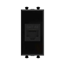 Розетка ПК 1мод. Avanti “Черный квадрат” RJ45 кат.5E модульная механизм DKC 4402661