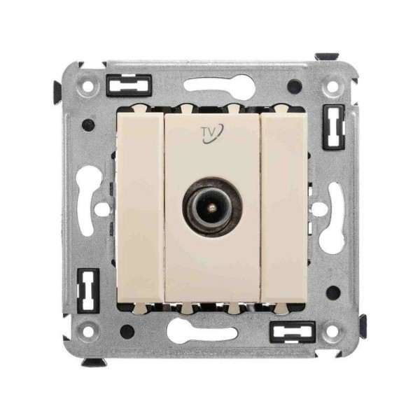 Розетка телевизионная проходная ТВ СП Avanti “Ванильная дымка” DKC 4405513