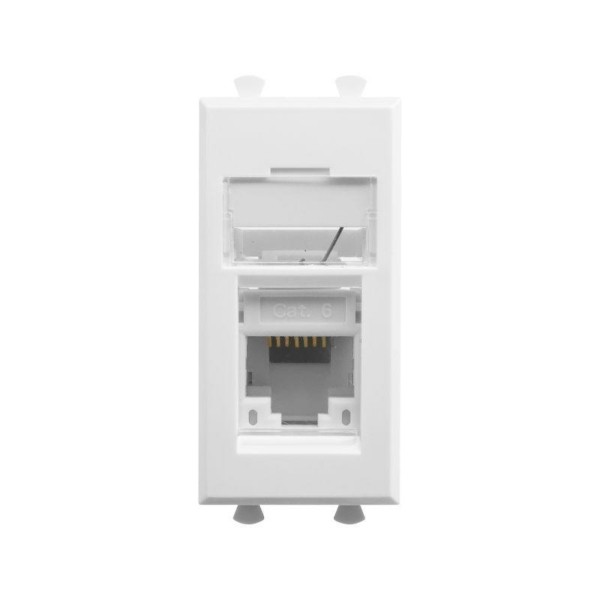 Розетка ПК 1мод. Avanti “Белое облако” RJ45 кат.6 модульная DKC 4400291