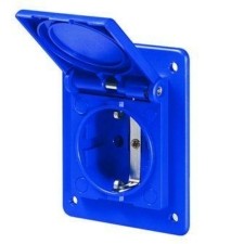 Розетка СП Schuko с увеличенным фланцем 70х87 DKC DIS5704061