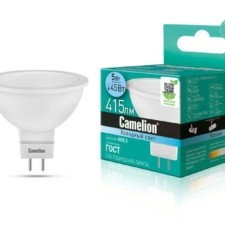 Лампа СДЛ LED5-S108/845/GU5.3 5Вт 4500К бел. GU5.3 385Лм 220-240В Camelion 12042