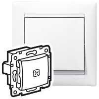 Выключатель 1кл. СП Valena 10А IP31 с подсветкой механизм бел. (DIY-упак.) Leg 694261