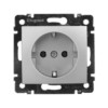 Розетка 1-м СП Valena 16А IP20 с/з на винтах механизм алюм. Leg 7700