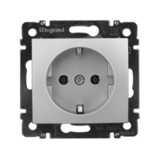 Розетка 1-м СП Valena 16А IP20 с/з на винтах механизм алюм. Leg 7700
