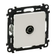 Розетка телевизионная оконечная ТВ 1-м Valena Life 10дБ 0-862МГц с лиц.пан. механизм бел. Leg 753460