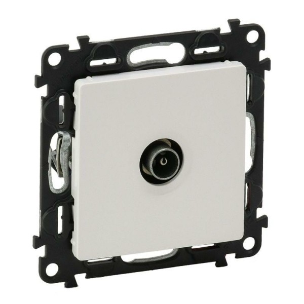 Розетка телевизионная оконечная ТВ 1-м Valena Life 10дБ 0-862МГц с лиц.пан. механизм бел. Leg 753460