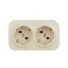 Розетка 2-м ОП Quteo 16А IP20 250В 2х2P+E с/з защ. шторки сл.кость Leg 782267