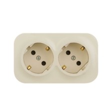 Розетка 2-м ОП Quteo 16А IP20 250В 2х2P+E с/з защ. шторки сл.кость Leg 782267