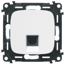 Панель лицевая Valena Allure для 1-м телефонных/информационных розеток бел. Leg 755415