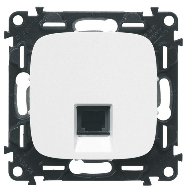 Панель лицевая Valena Allure для 1-м телефонных/информационных розеток бел. Leg 755415