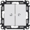 Выключатель 2-кл. СП Valena Life 10А IP20 250В 10AX с подсветкой с лиц. панелью механизм бел. Leg 752428