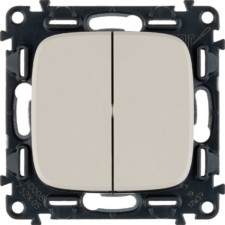 Выключатель 2-кл. СП Valena Allure 10А IP20 250В с лиц. панелью безвинт. зажимы механизм сл.кость Leg 752805