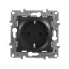 Розетка 1-м СП Etika 16А IP20 250В 2P+E с/з немецк. стандарт винт. клеммы механизм антрацит Leg 672621