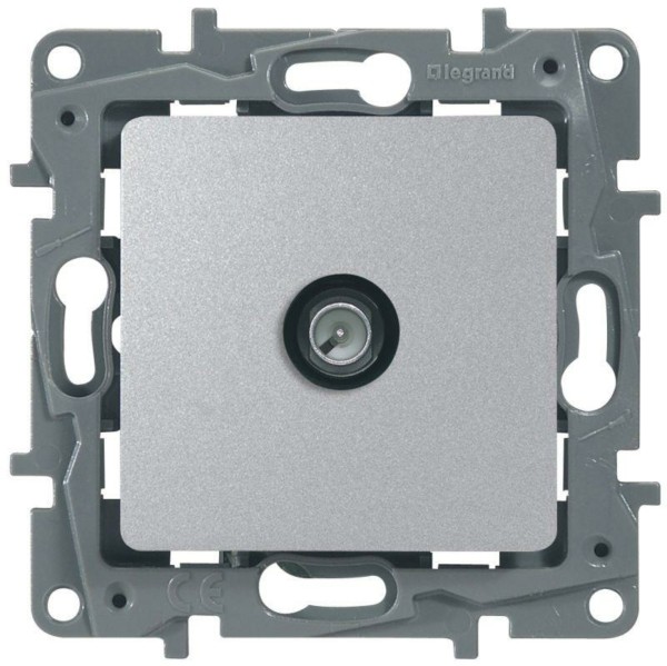 Розетка телевизионная оконечная ТВ СП Etika 5дБ 5-862МГц механизм алюм. Leg 672465