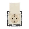 Розетка 1-м СП Valena 16А IP21 2P+E с/з защ. шторки с крышкой винты механизм сл.кость Leg 774322
