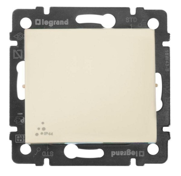 Выключатель 1кл. СП Valena 10А IP44 250В механизм сл.кость Leg 774101