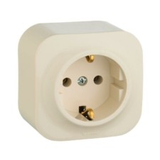 Розетка 1-м ОП Quteo 16А IP20 2P+E с/з сл.кость Leg 782241