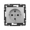 Розетка 1-м СП Valena 16А IP21 230/250В 2P+E с/з защ. шторки на винтах механизм алюм. Leg 7701