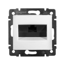 Розетка ПК 1-м СП Valena RJ45 кат.5E UTP на винтах механизм бел. Leg 774238