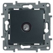 Розетка телевизионная оконечная ТВ СП Etika 5дБ 5-862МГц механизм антрацит Leg 672665