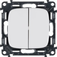 Выключатель 2-кл. СП Valena Allure 10А IP20 250В с лиц.пан. безвинт.заж. механизм бел. Leg 752705