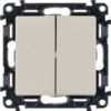 Выключатель 2-кл. СП Valena Life 10А IP20 250В с лиц.пан. безвинт.заж. механизм сл.кость Leg 752505