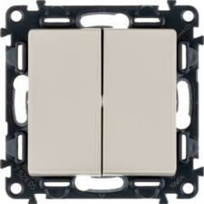 Выключатель 2-кл. СП Valena Life 10А IP20 250В с лиц.пан. безвинт.заж. механизм сл.кость Leg 752505