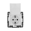 Розетка 1-м СП Valena 16А IP21 2P+E с/з защ. шторки с крышкой винты механизм бел. Leg 774422