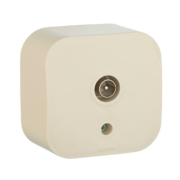 Розетка телевизионная ТВ 1-м ОП Quteo IP20 звезда сл.кость Leg 782245