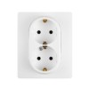 Розетка 2-м СП Etika 16А IP20 250В 2P+E с/з немецк. стандарт винт. клеммы бел. Leg 672223