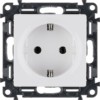 Розетка 1-м СП Valena Life 16А IP2X 250В 2P+E безвинт. клеммы с лиц.пан. механизм бел. Leg 753421